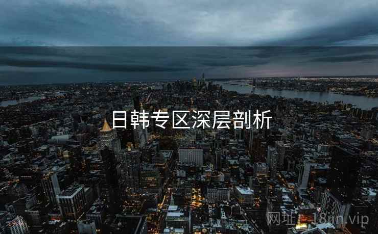 日韩专区深层剖析