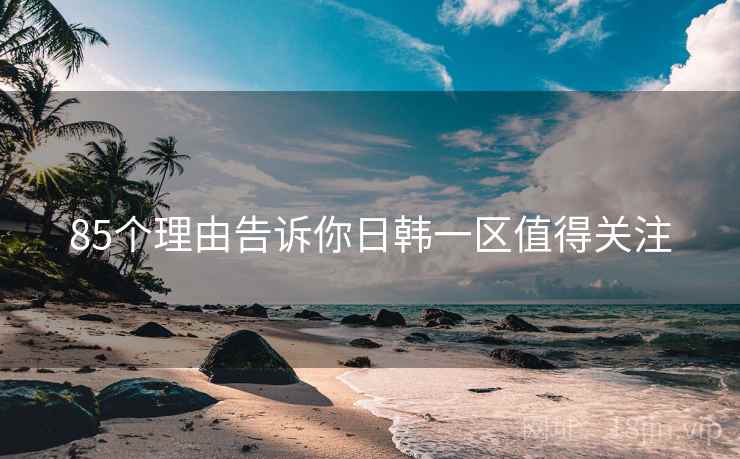 85个理由告诉你日韩一区值得关注