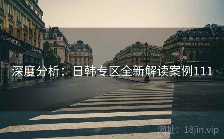 深度分析：日韩专区全新解读案例111
