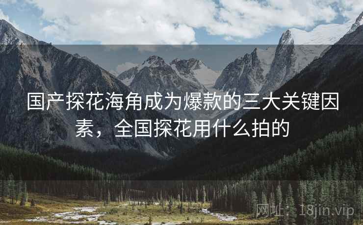 国产探花海角成为爆款的三大关键因素，全国探花用什么拍的