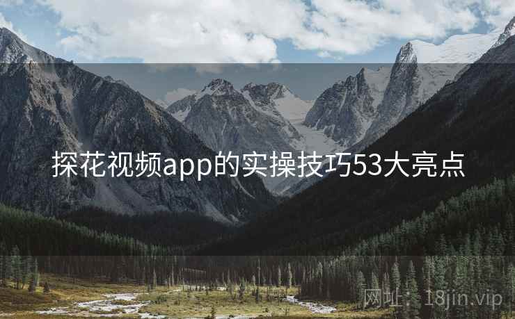 探花视频app的实操技巧53大亮点