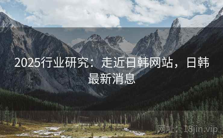 2025行业研究：走近日韩网站，日韩最新消息