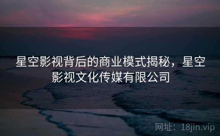 星空影视背后的商业模式揭秘，星空影视文化传媒有限公司