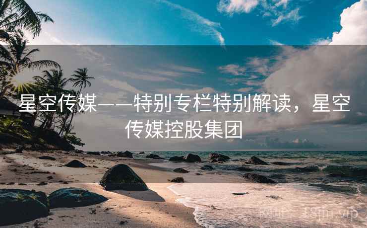 星空传媒——特别专栏特别解读，星空传媒控股集团