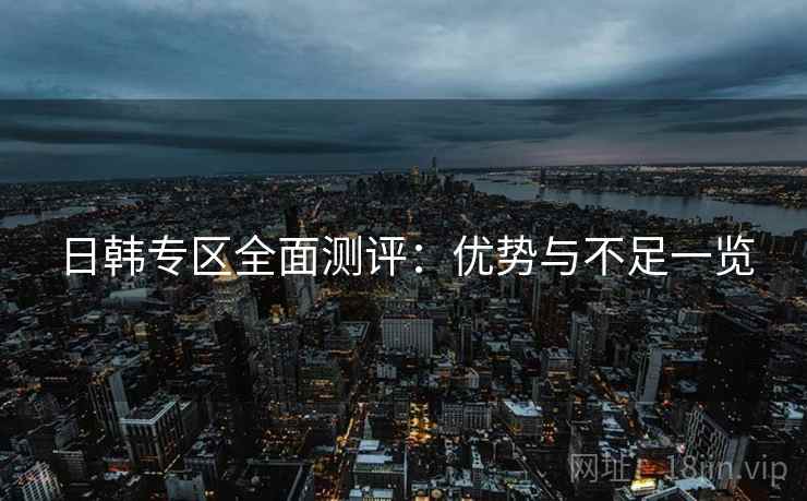 日韩专区全面测评：优势与不足一览