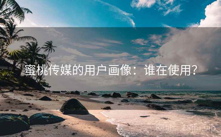 蜜桃传媒的用户画像：谁在使用？